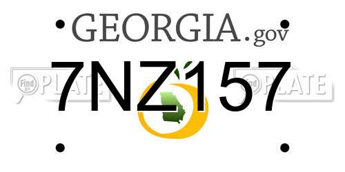 7NZ157 Georgia License Plate
