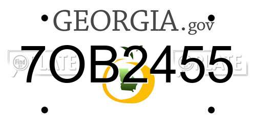 7OB2455 Georgia License Plate