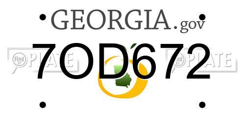 7OD672 Georgia License Plate