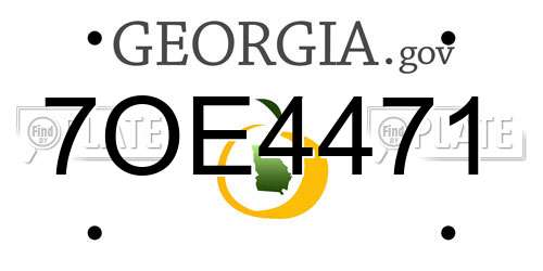 7OE4471 Georgia License Plate