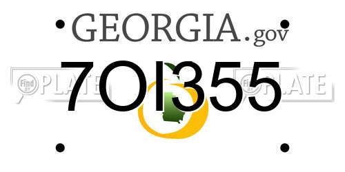 7OI355 Georgia License Plate