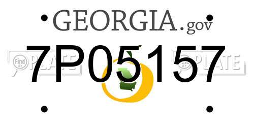 7P05157 Georgia License Plate