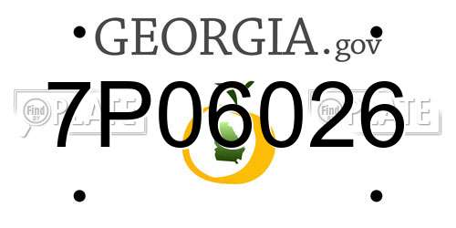 7P06026 Georgia License Plate
