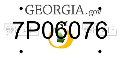 7P06076 Georgia License Plate