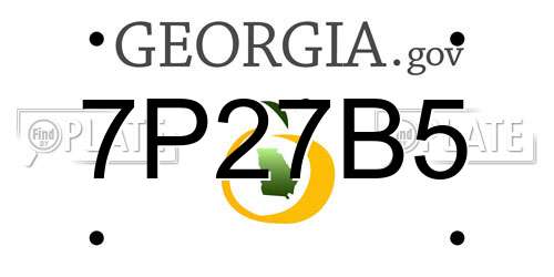 7P27B5 Georgia License Plate