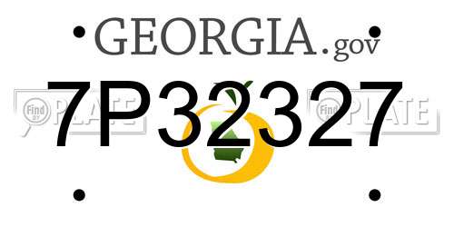 7P32327 Georgia License Plate