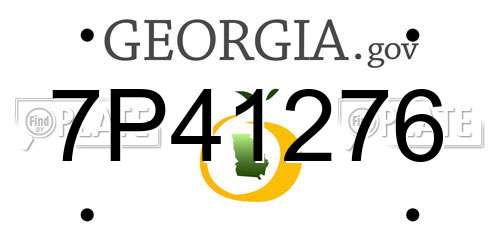 7P41276 Georgia License Plate