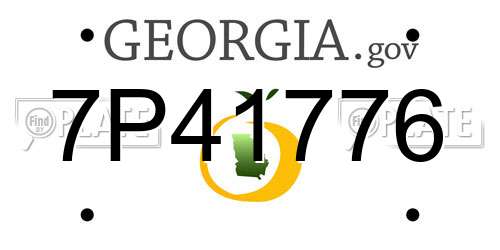 7P41776 Georgia License Plate