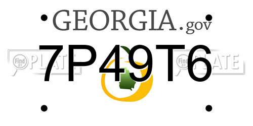 7P49T6 Georgia License Plate
