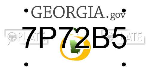 7P72B5 Georgia License Plate