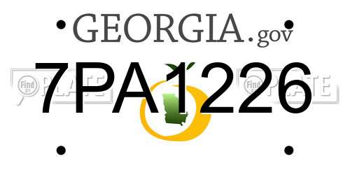 7PA1226 Georgia License Plate