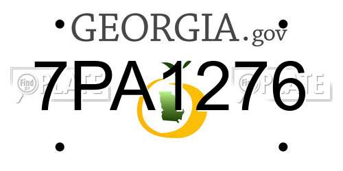 7PA1276 Georgia License Plate