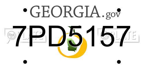 7PD5157 Georgia License Plate