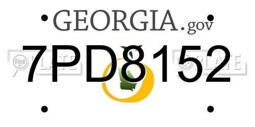 7PD8152 Georgia License Plate