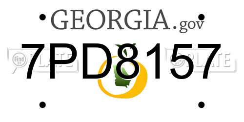 7PD8157 Georgia License Plate