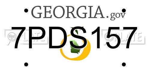 7PDS157 Georgia License Plate