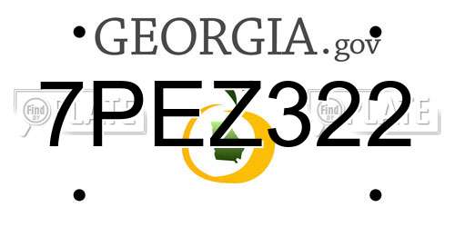 7PEZ322 Georgia License Plate