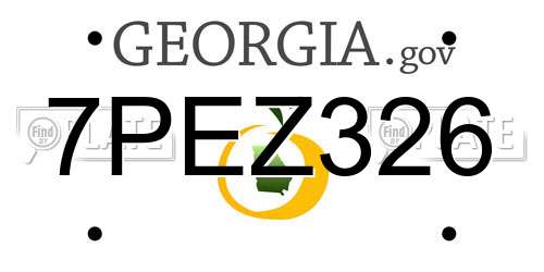 7PEZ326 Georgia License Plate