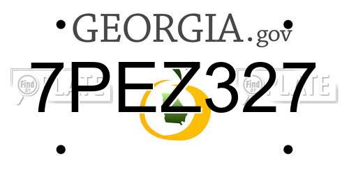 7PEZ327 Georgia License Plate