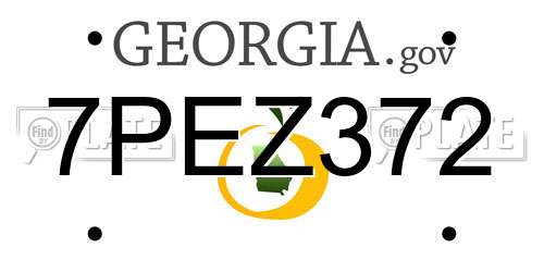 7PEZ372 Georgia License Plate