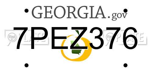 7PEZ376 Georgia License Plate
