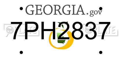 7PH2837 Georgia License Plate