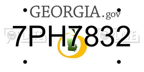 7PH7832 Georgia License Plate