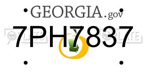 7PH7837 Georgia License Plate