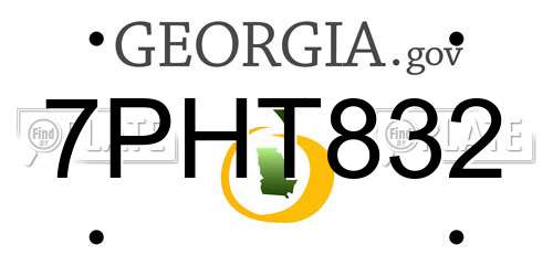 7PHT832 Georgia License Plate