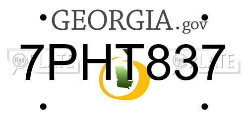 7PHT837 Georgia License Plate