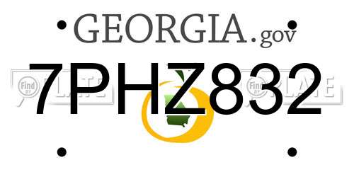 7PHZ832 Georgia License Plate