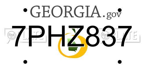 7PHZ837 Georgia License Plate