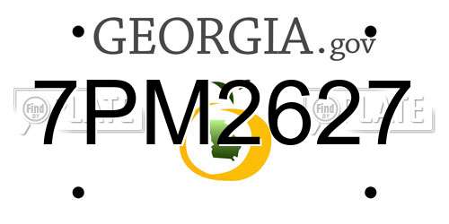 7PM2627 Georgia License Plate