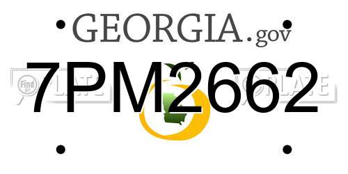 7PM2662 Georgia License Plate
