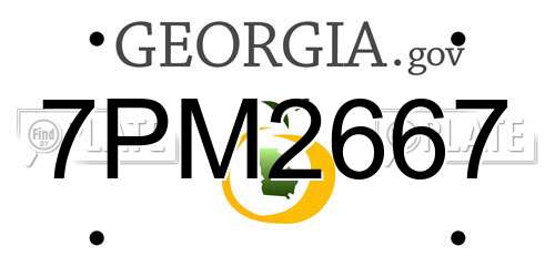 7PM2667 Georgia License Plate