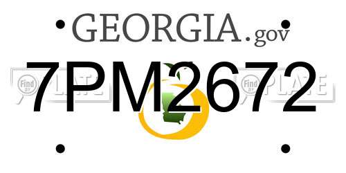7PM2672 Georgia License Plate