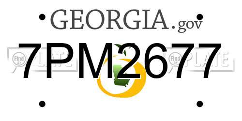 7PM2677 Georgia License Plate