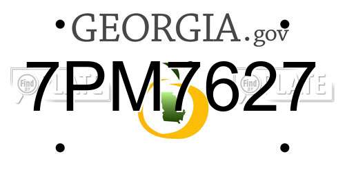 7PM7627 Georgia License Plate