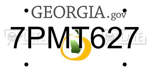 7PMT627 Georgia License Plate