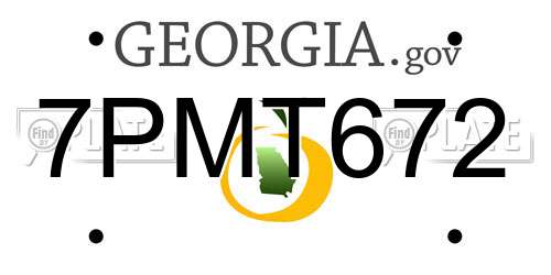 7PMT672 Georgia License Plate