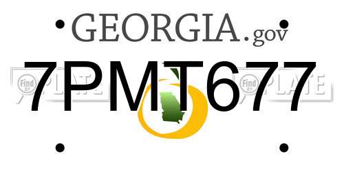7PMT677 Georgia License Plate
