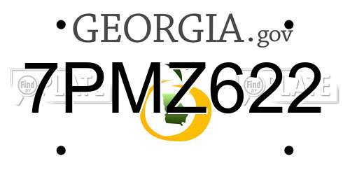 7PMZ622 Georgia License Plate