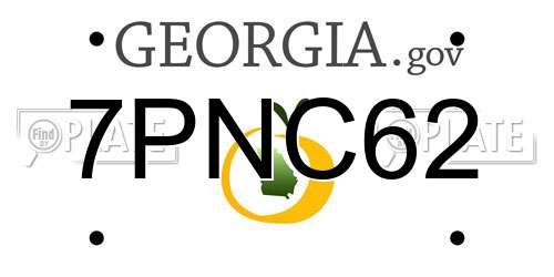 7PNC62 Georgia License Plate