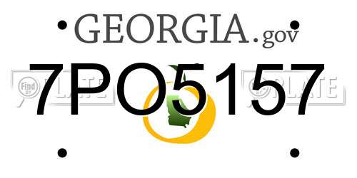 7PO5157 Georgia License Plate