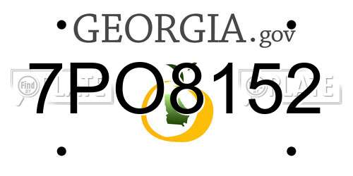 7PO8152 Georgia License Plate
