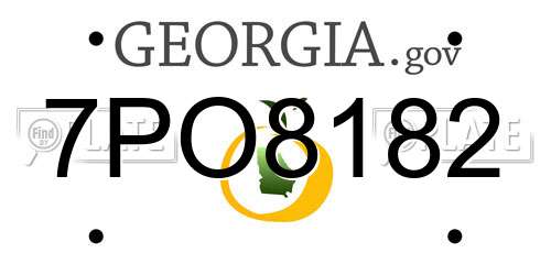 7PO8182 Georgia License Plate