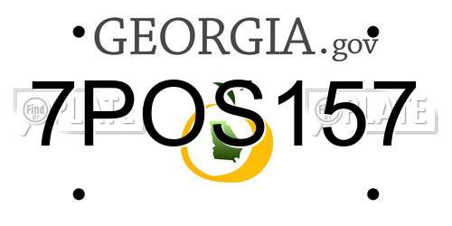 7POS157 Georgia License Plate