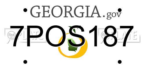 7POS187 Georgia License Plate