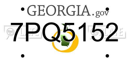 7PQ5152 Georgia License Plate