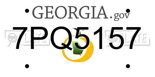 7PQ5157 Georgia License Plate